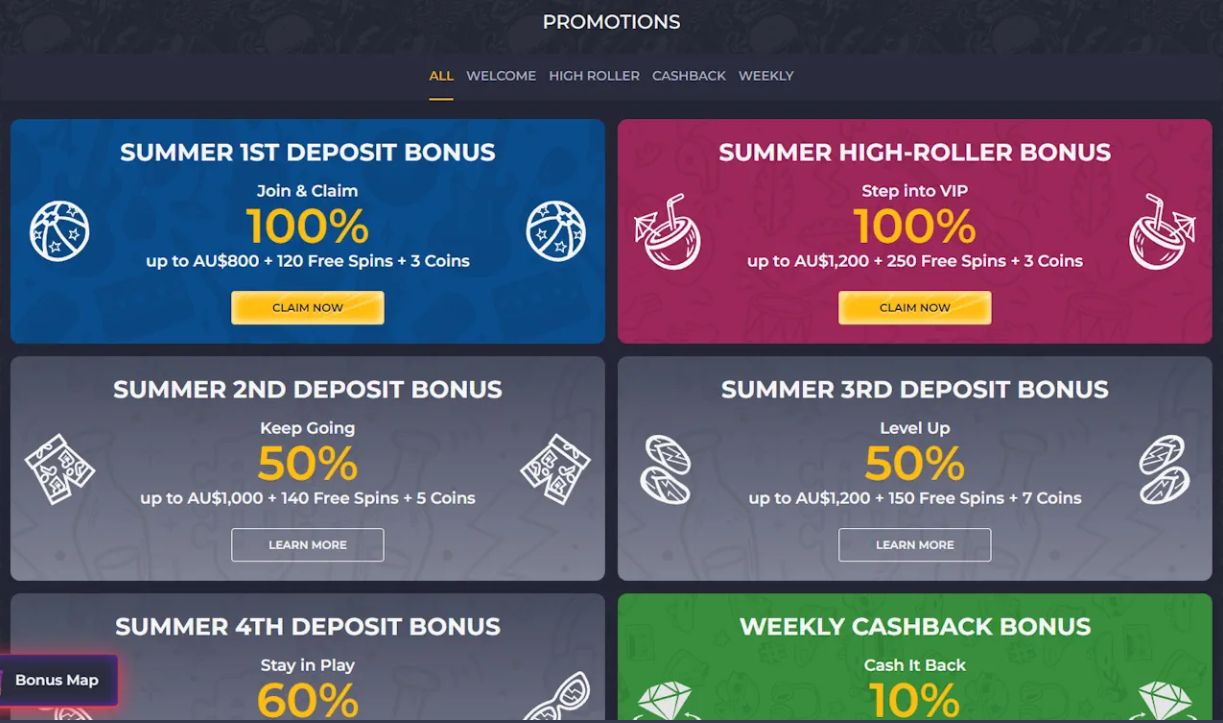Rolling Slots promotions and bonus offers